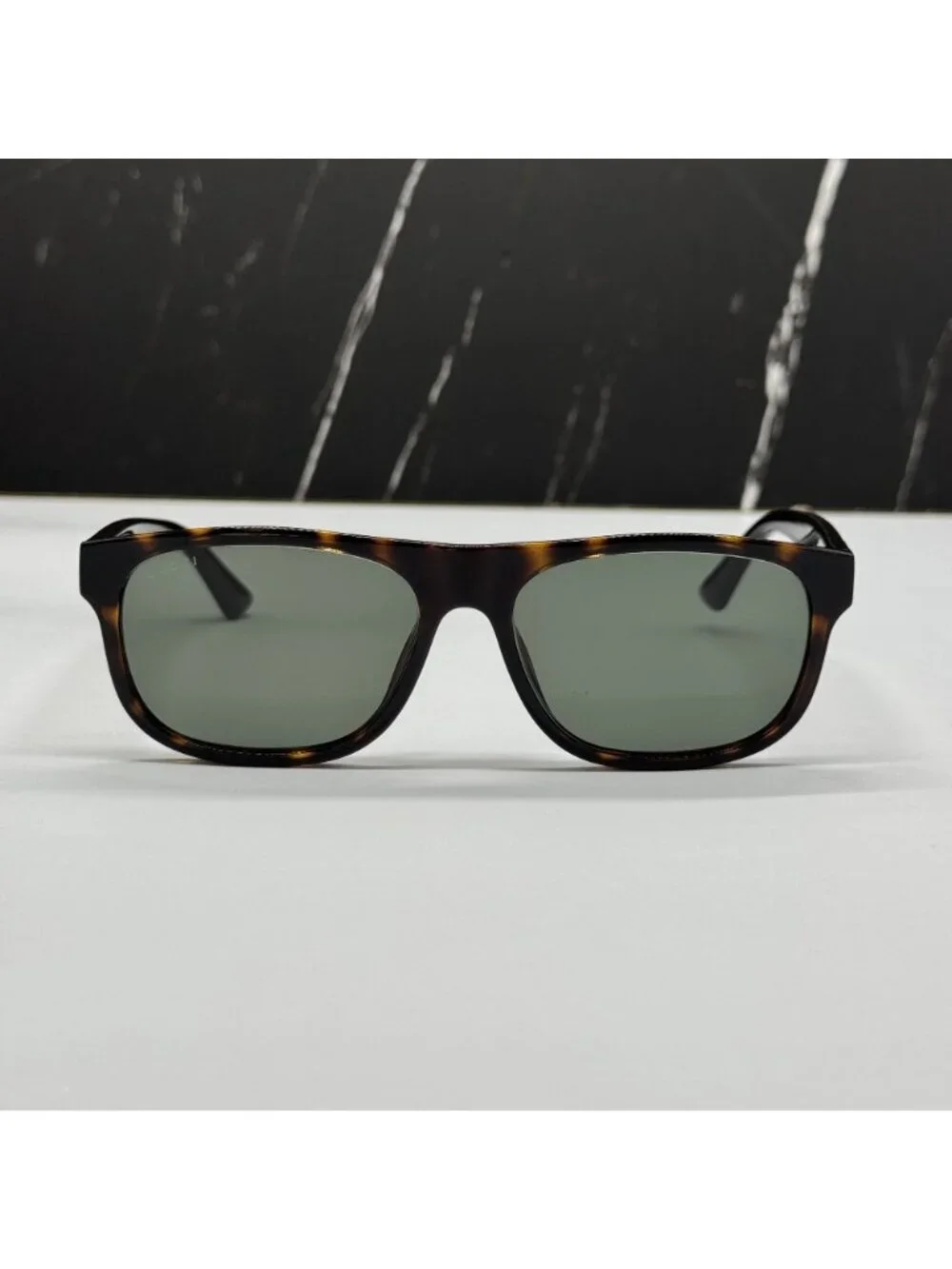 New Gucci GG0770SA 003 Havana Green Square Men Sunglasses